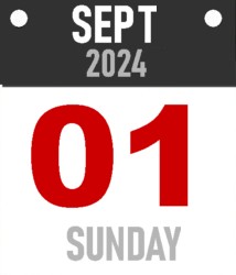 Sunday, September 1, 2024
