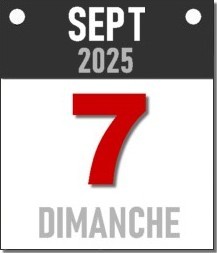 Dimanche, 7 septembre 2025